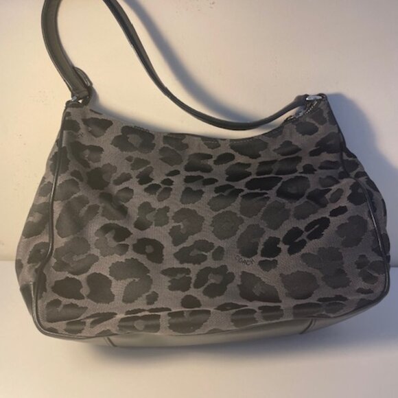 Coach Black animal print medium purse - Picture 2 of 3